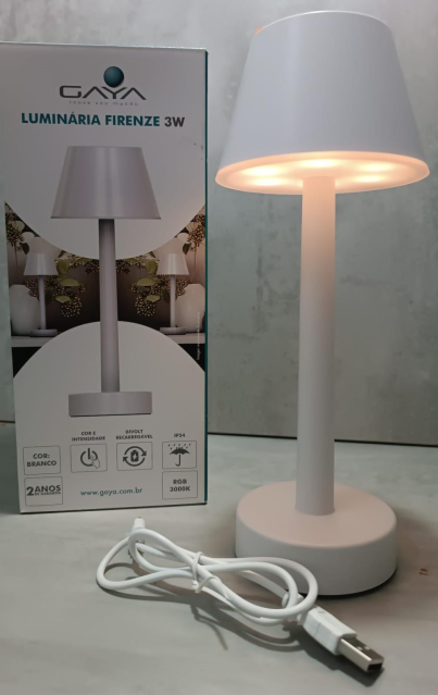 LUMINARIA MESA LED 3W FIRENZE PT 3000K RGB GAYA 3982 - UN