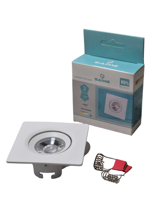 SPOT EMBUTIR QD LED 3W 6500K BR saime/EMBULED