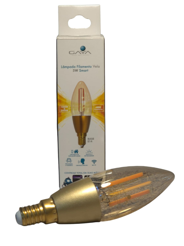 LAMPADA LED FILAMENTO 5W SMART DIMER VELA GAYA 9872 - UN