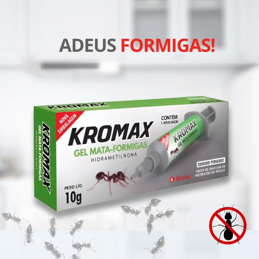 MATA FORMIGA CASEIRAS GEL 10G KROMAX366099/201480 - UN