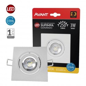 SPOT EMBUTIR QD LED 3W 3000K BIVOLT BR AVANT