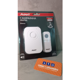 CAMPAINHA SEM FIO PILHA BR BIVOLT AVANT 296035610 - UN